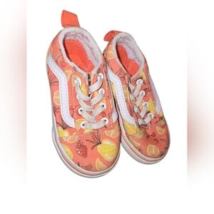 Vans Kids Fruit Print Sneakers - Orange and White